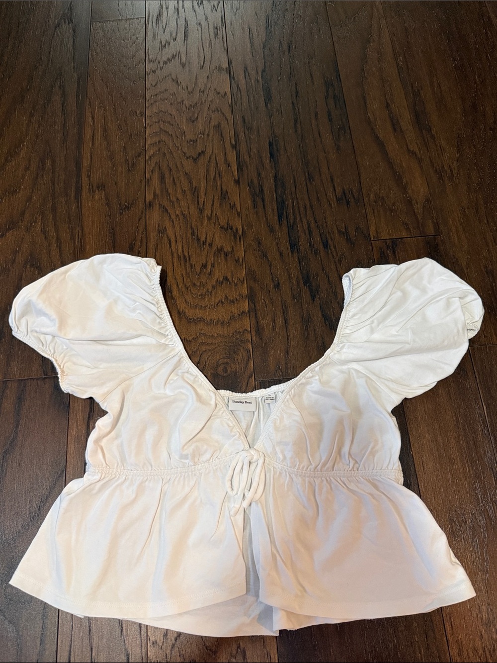 Sunday Best White Puff-Sleeve Top